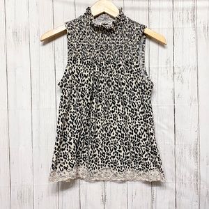 Jolt Sleeveless Animal Print Top - S